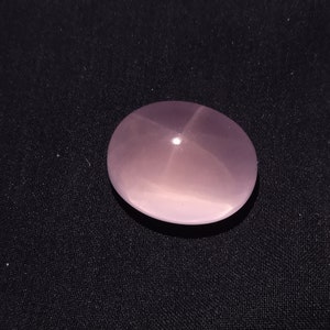 77.8 Carat 26.5x20.7x18.1 MM Natural Top Quality Pink Luster Color Rose Quartz 6 Ray Star Oval Shape, Pink Rose Quartz Gemstone image 2