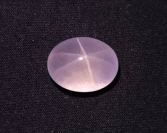 29 Carat 18.9x14.6x14.8 MM Natural Transparent Rose Crystal Quartz 6 Ray Star Oval Shape Cabochon Gemstone, Making For Jewellry