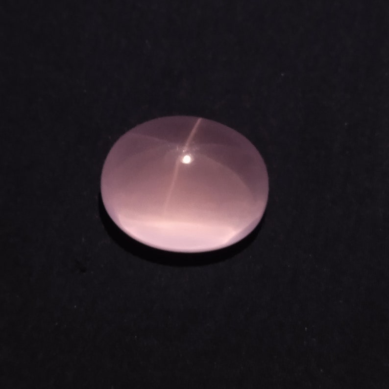 77.8 Carat 26.5x20.7x18.1 MM Natural Top Quality Pink Luster Color Rose Quartz 6 Ray Star Oval Shape, Pink Rose Quartz Gemstone image 4