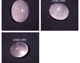 Natural Transparnet Polished Rose Crystal Quartz 6 Ray Star Oval Shape Cabochon Gemstone, Making For Jewellry