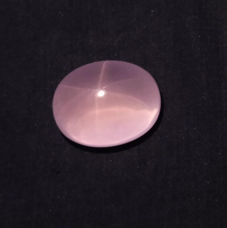 77.8 Carat 26.5x20.7x18.1 MM Natural Top Quality Pink Luster Color Rose Quartz 6 Ray Star Oval Shape, Pink Rose Quartz Gemstone image 6