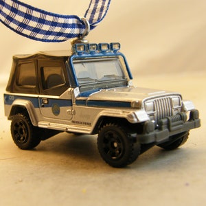 Wrangler 4X4 Jeep FREE SHIPPING Birthday JP Dino logo on doors Dad Jurassic World Park Jeep Anytime Ornament Fathers Day