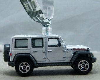 JEEP WRANGLER RUBICON 4X4 WHITE 1//43 CHRISTMAS TREE ORNAMENT