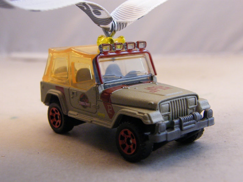Wrangler 4X4 Jeep FREE SHIPPING Birthday JP Dino logo on doors Dad Jurassic World Park Jeep Anytime Ornament Fathers Day