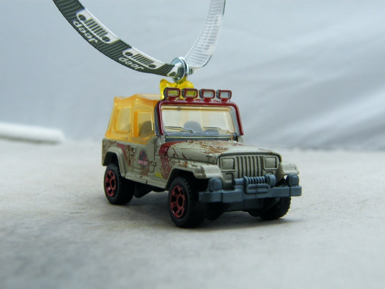 Wrangler 4X4 Jeep FREE SHIPPING Birthday JP Dino logo on doors Dad Jurassic World Park Jeep Anytime Ornament Fathers Day