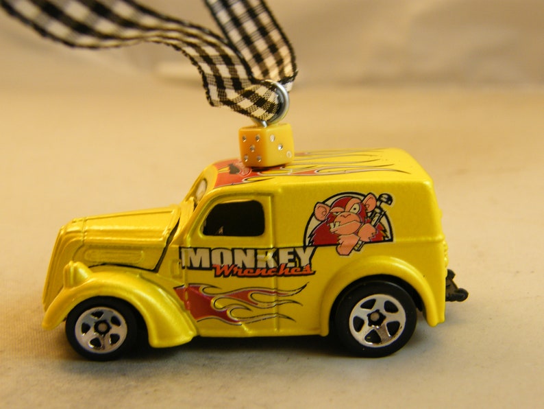 Anglia Birthday Dad Fathers Day opening hood street rod ratrod old school muscle car Monkey Wrenches FREE SHIPPINGInsurance Ornament