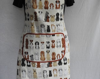 Adult apron with dogs