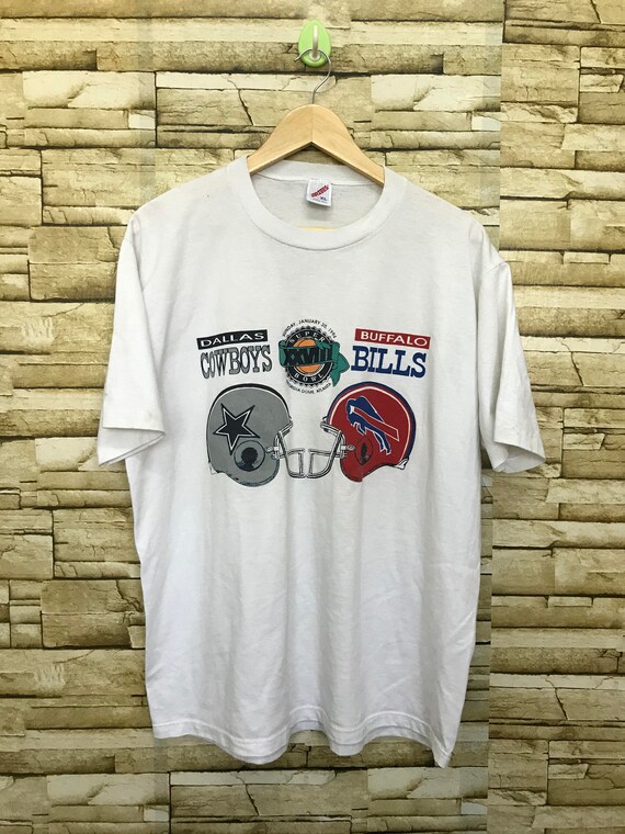 Vintage 90s NFL Dallas Cowboys X Buffalo Bills T S