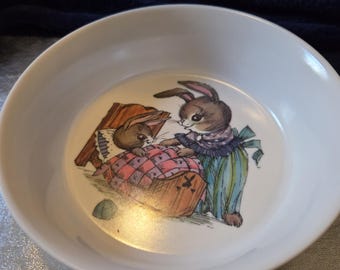 Vintage Peter Rabbit Children's Plastic Bowl and Divided Plate
