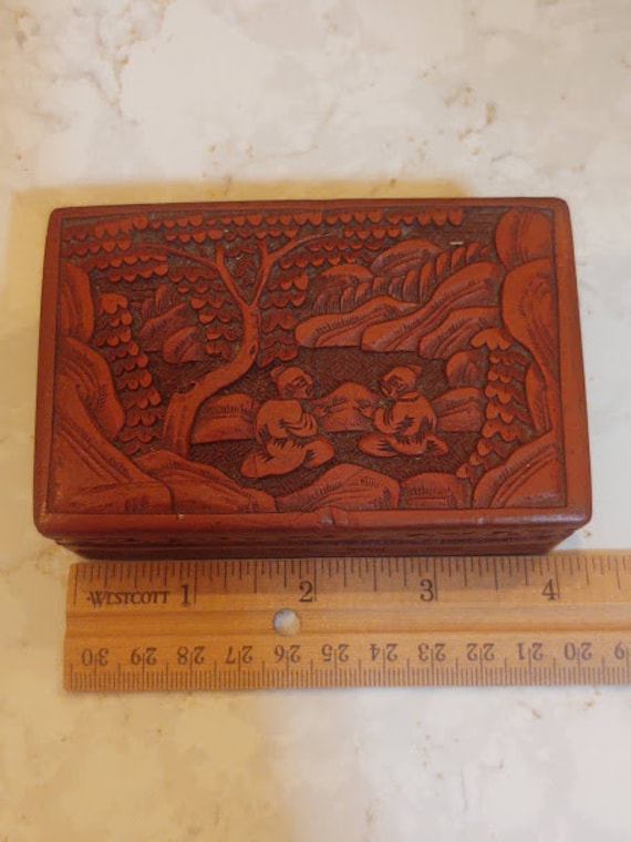 Antique carved box