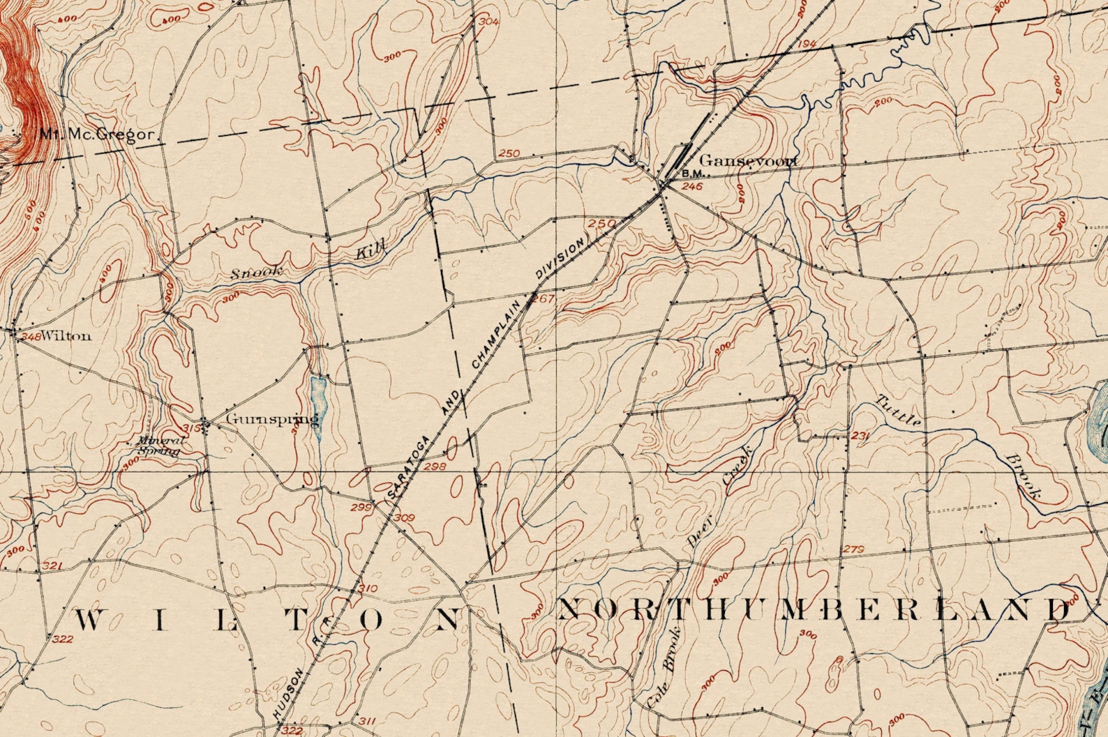 Schuylerville, NY Vintage Map 1900/1925 Etsy
