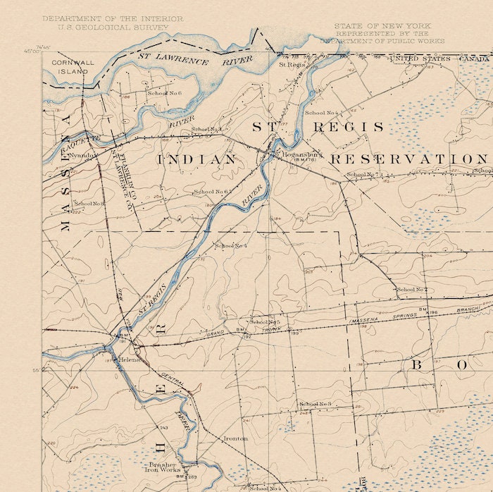 Moira, NY Restored Vintage Map Etsy