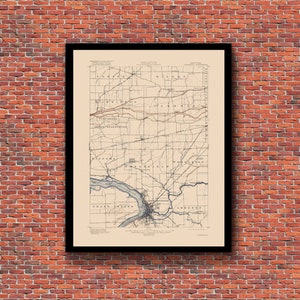 Tonawanda, NY - Restored Vintage Map