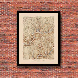 Walton, NY - Restored Vintage Map