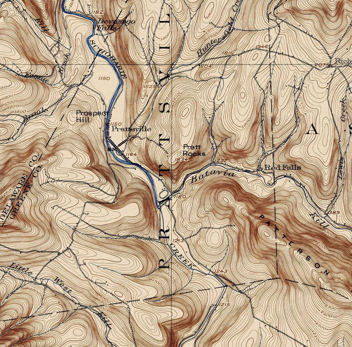 Gilboa NY Vintage Map 1903/1938 Etsy