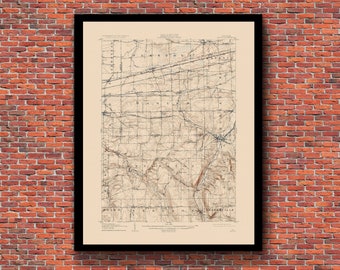 Attica, NY - Restored Vintage Map