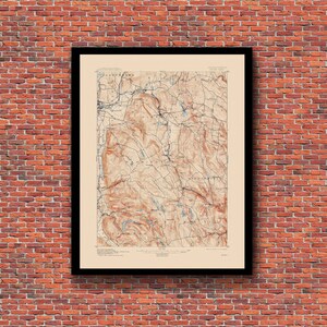 Becket, MA - Restored Vintage Map