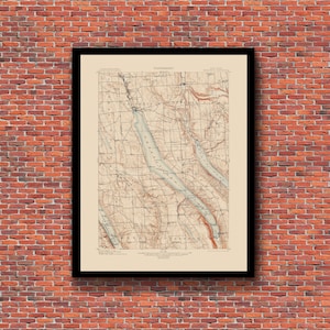 Skaneateles, NY - Restored Vintage Map