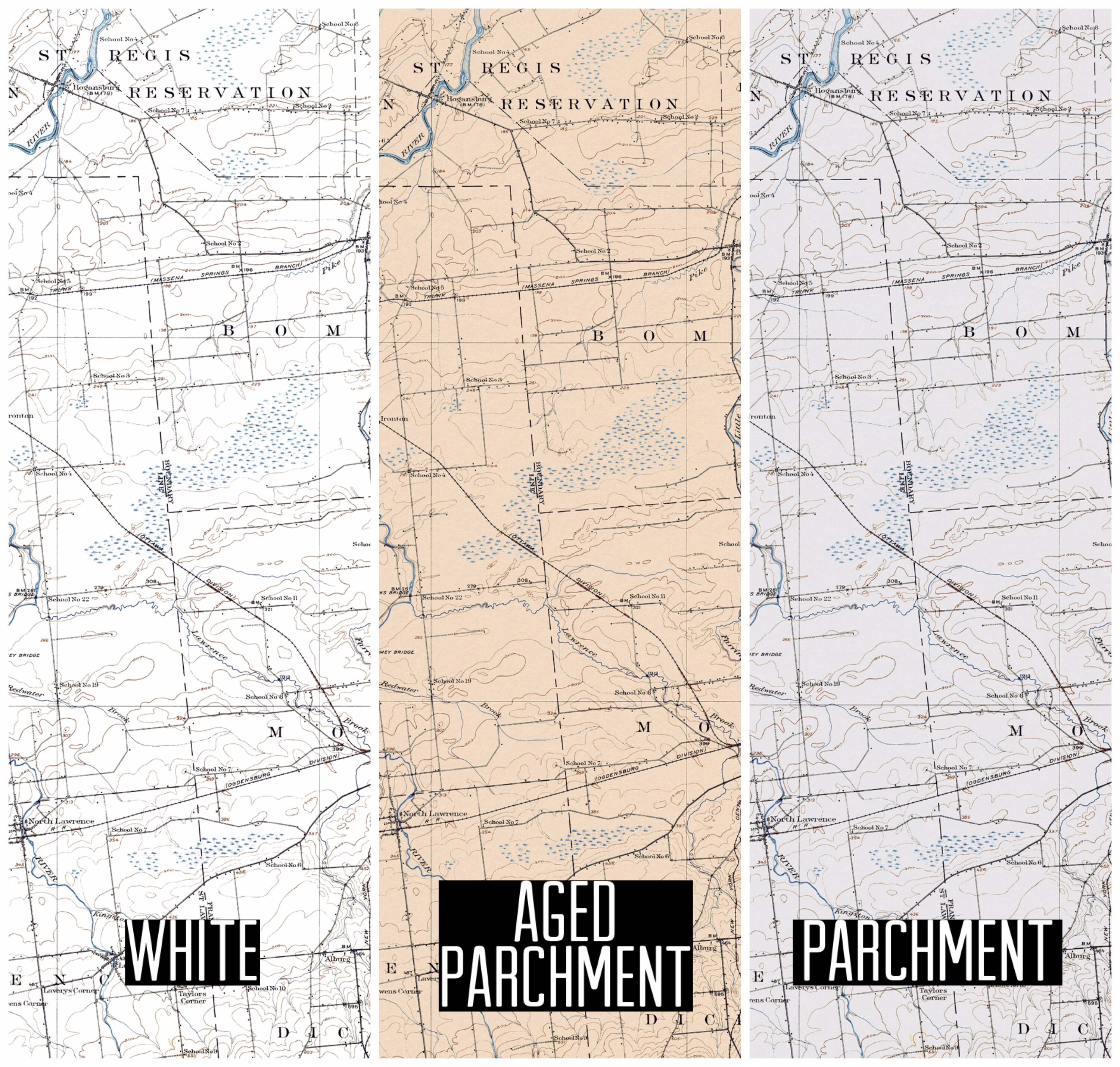 Moira, NY Restored Vintage Map Etsy