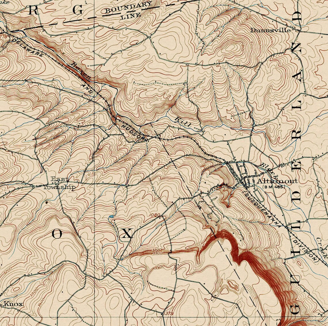Berne NY Vintage Map 1900/1927 Unframed Print Etsy
