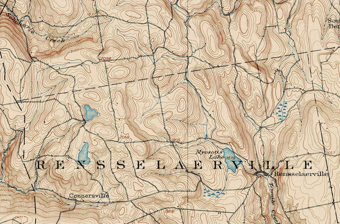 Berne, NY Vintage Map 1900/1927 Etsy