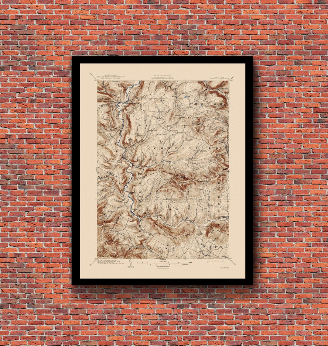 Gilboa NY Vintage Map 1903/1938 Etsy