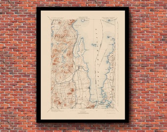 Willsboro, NY (Adirondack Mountains & Lake Champlain) - Restored Vintage Map