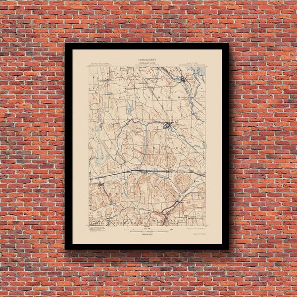 Baldwinsville, NY - Restored Vintage Map