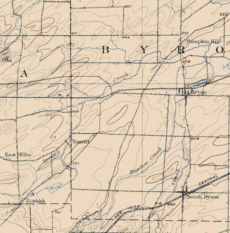 Albion NY Restored Vintage Map Etsy