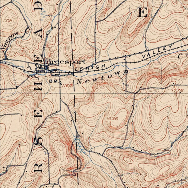 Waverly NY Restored Vintage Map Etsy