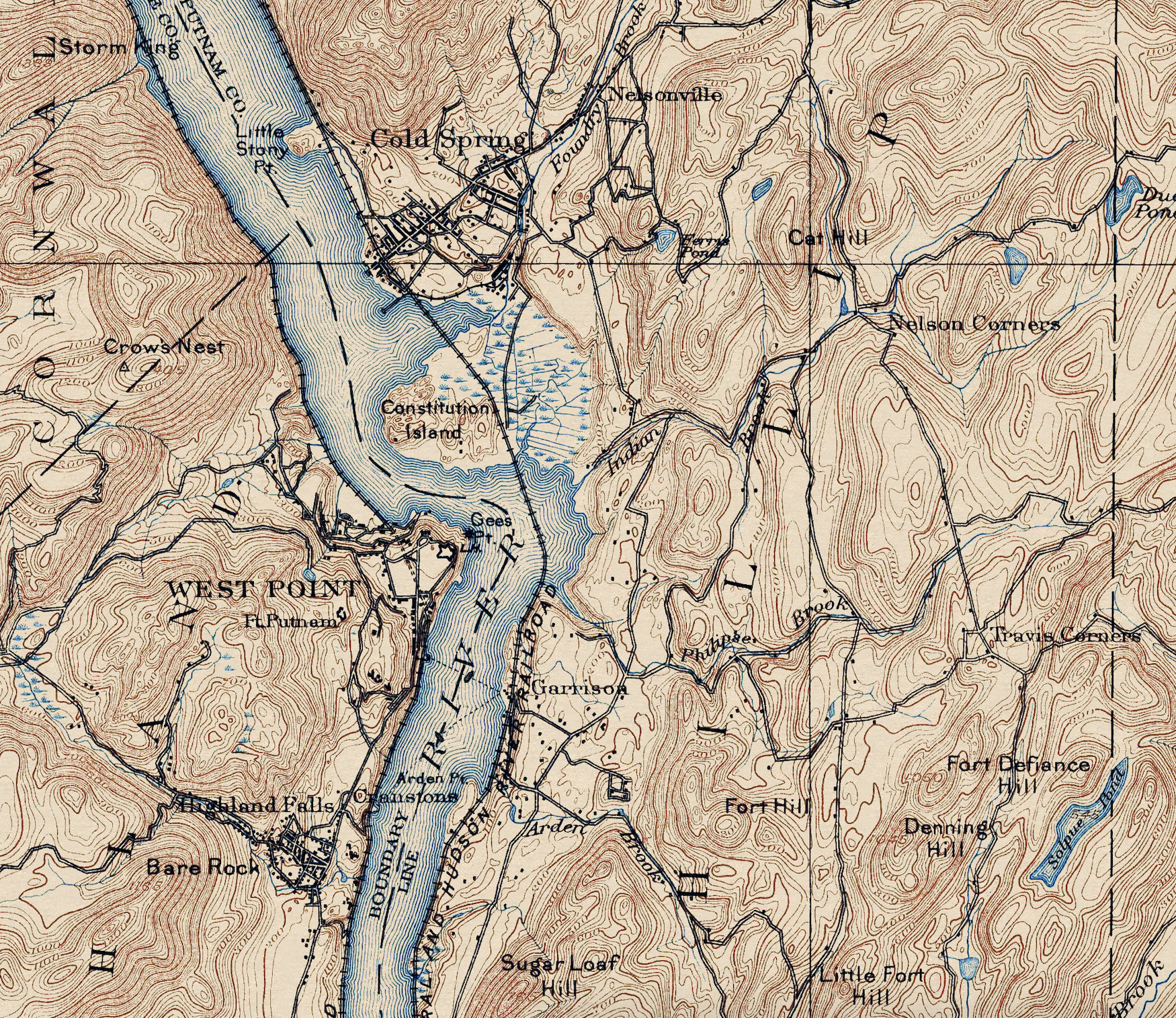 West Point NY Restored Vintage Map U.S. Military Academy Etsy UK