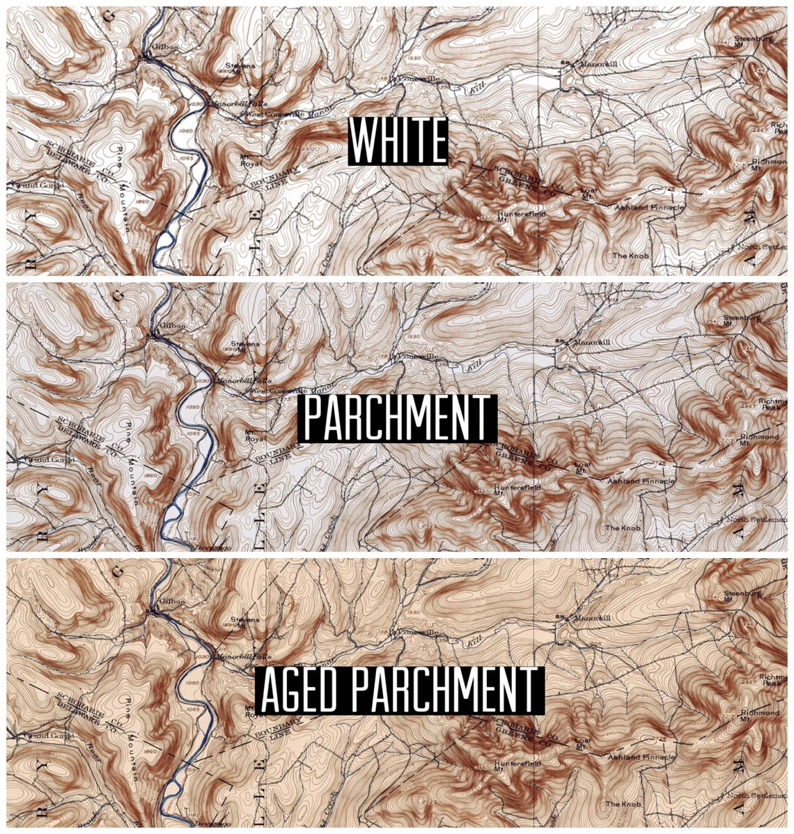 Gilboa, NY Vintage Map 1903/1938 Etsy México