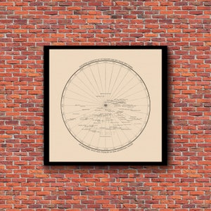 New York City - The Center of the World (Restored Vintage Map)