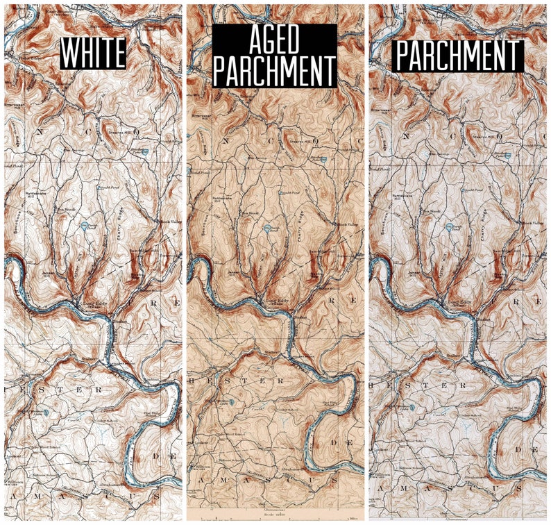 Long Eddy NY Restored Vintage Map Etsy