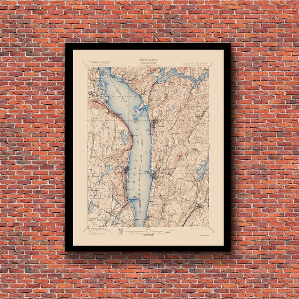 Tarrytown, NY (Ossining, Hudson River, Croton, Dobbs Ferry, Briarcliff Manor, Haverstraw)   - Restored Vintage Map