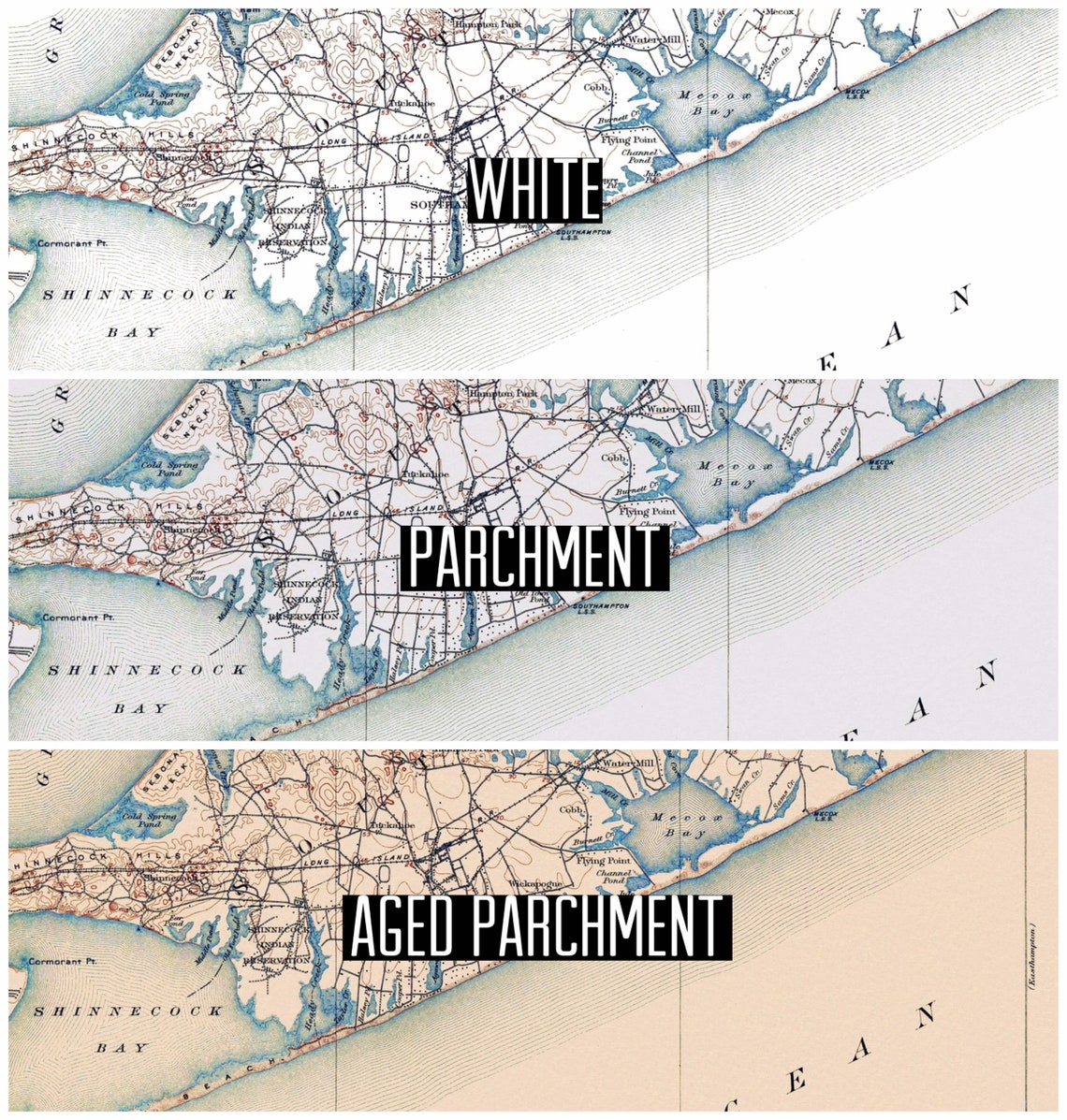 Sag Harbor Long Island NY Vintage Map 1904/1909 Etsy