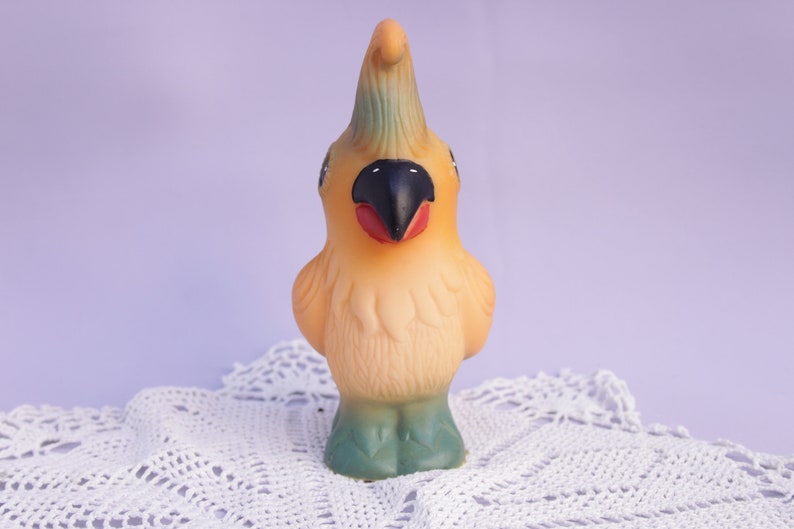 Soviet Vintage Rubber Toy Parrot Vintage Toy Soviet Rubber Toy Etsy