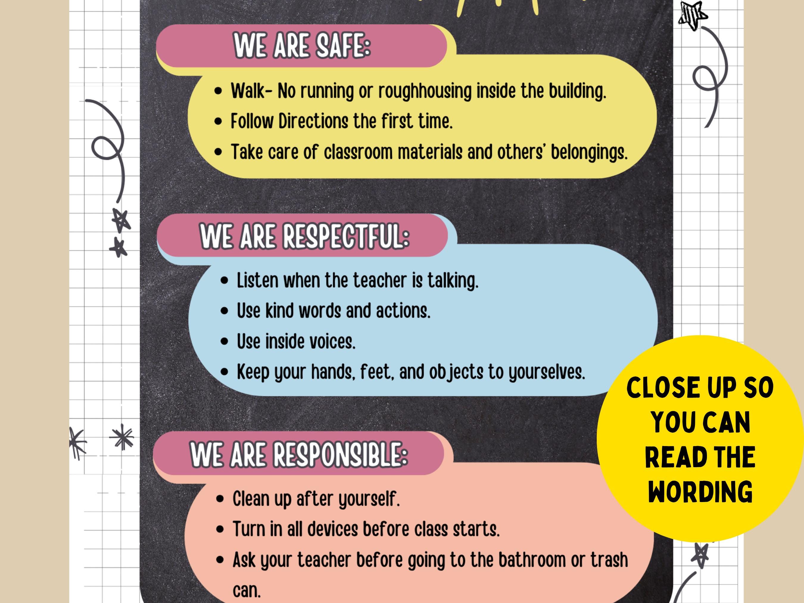 Children’s Church Rules Poster – Printable Church Classroom Guidelines ...