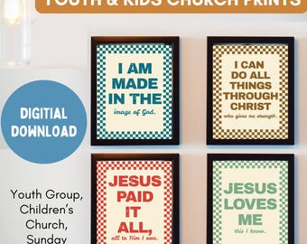 Christian Classroom Posters: Youth & Kids Church Decor (Digital Download)