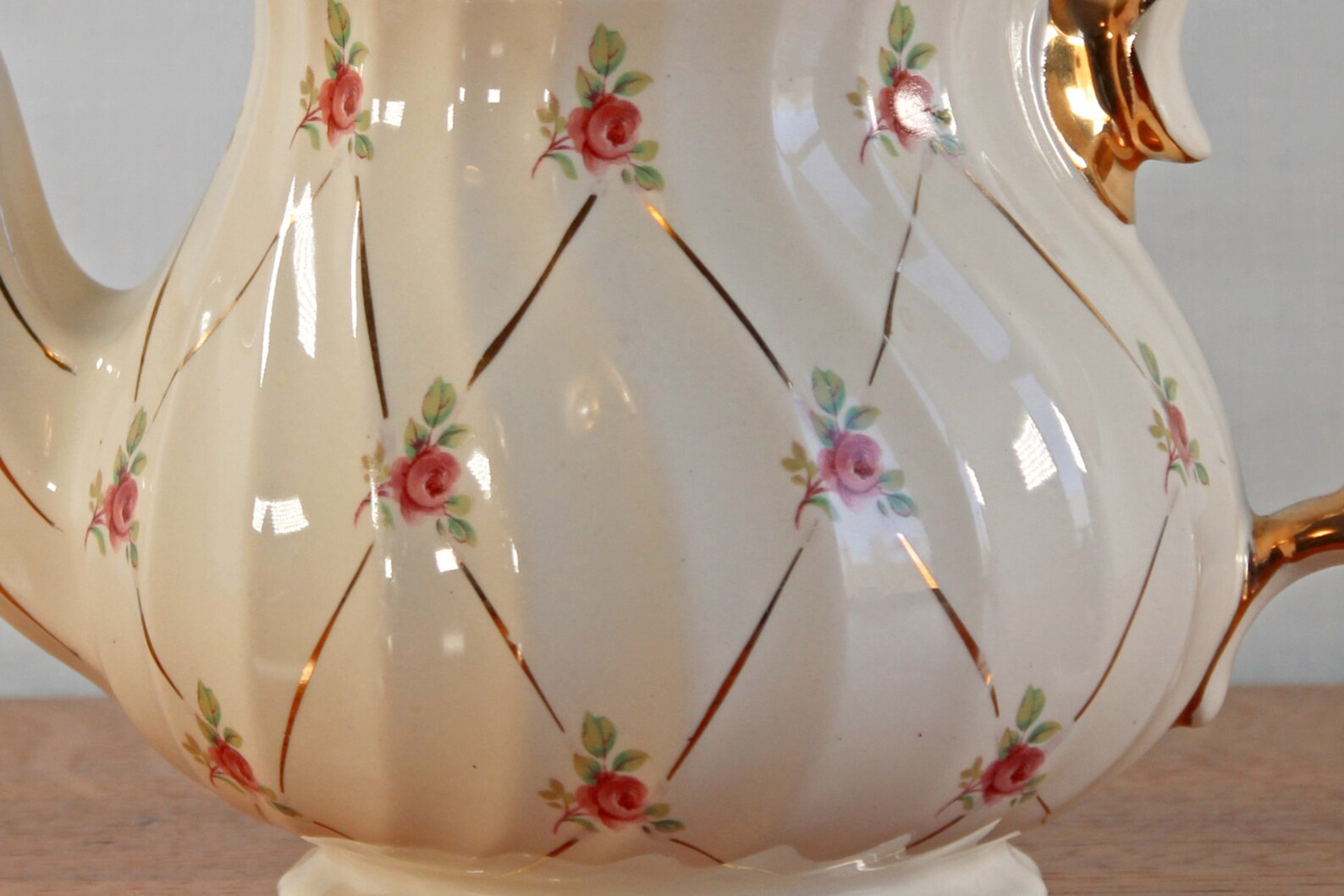 Vintage Sadler Pink Roses Teapot 2790 Full Size 4 Cup Etsy