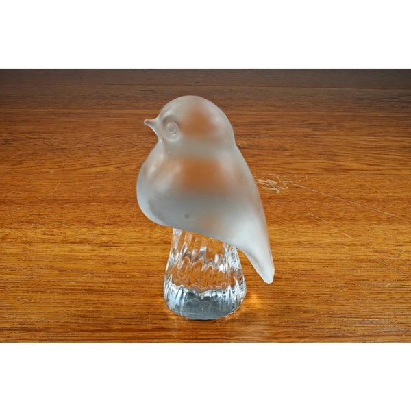 Vintage Reijmyre Kristall of Sweden Crystal Glass Bird Figurine Paperweight