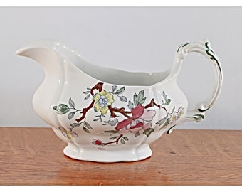 Antique Booths Chinese Tree A8001 Hand Painted Gravy Boat