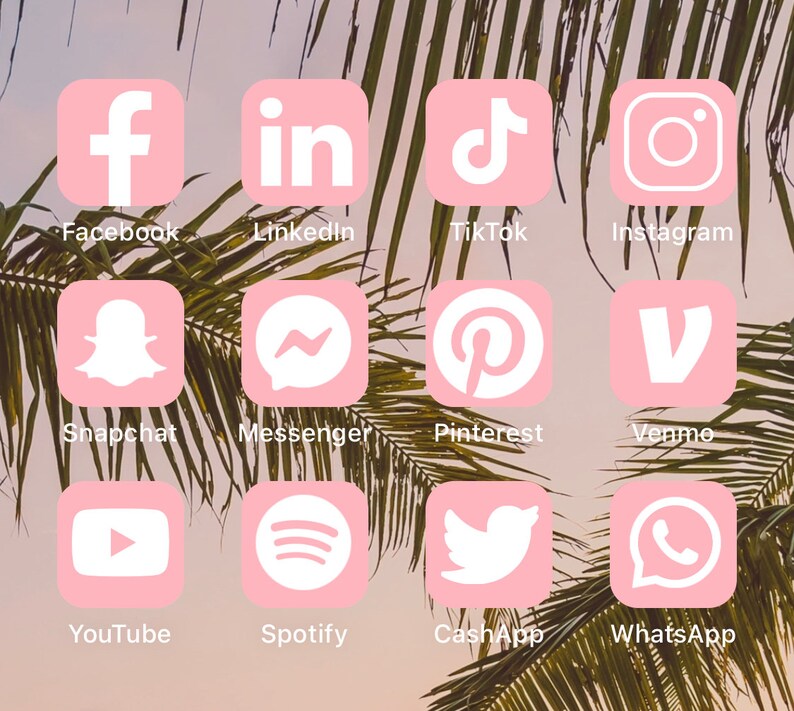 73 Pink Ios 14 Master Pack App Icons Ios14 App Cover Set of Etsy