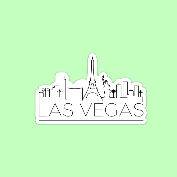 Las Vegas Skyline Sticker Nevada Skyline Sticker Las Vegas Etsy