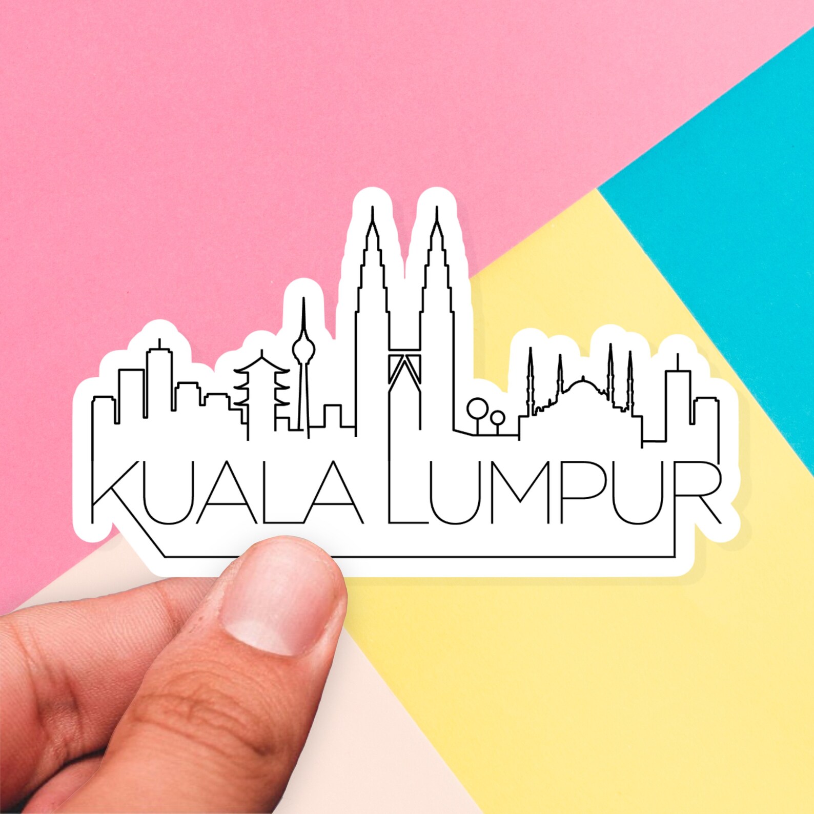 Kuala Lumpur Skyline Sticker Skyline Stickers Laptop Etsy UK