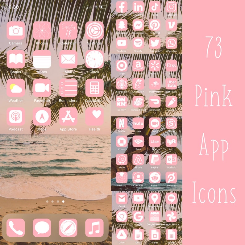 73 Pink Ios 14 Master Pack App Icons Ios14 App Cover Set of Etsy