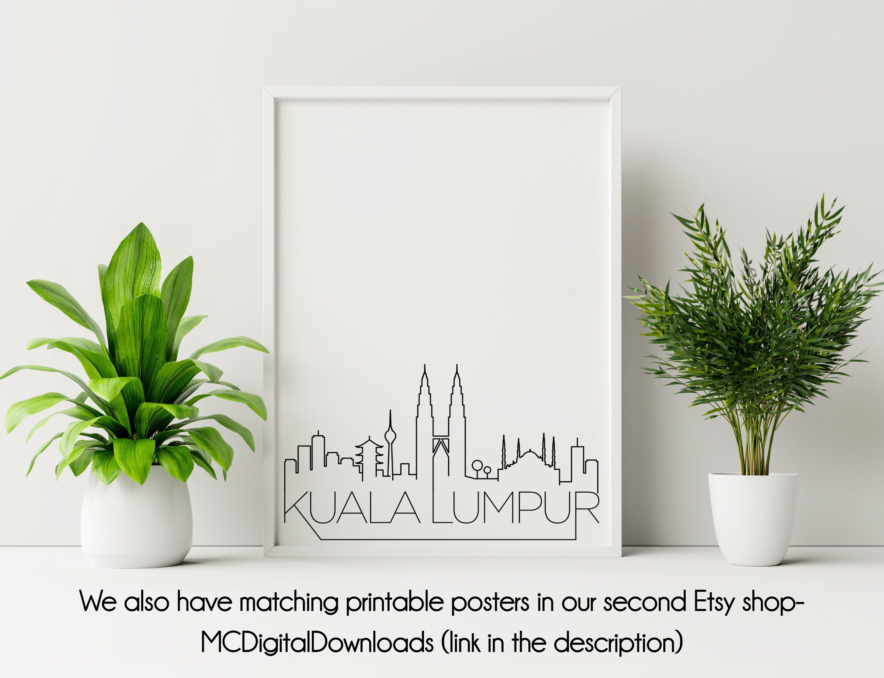 Kuala Lumpur Skyline Sticker Skyline Stickers Laptop Etsy UK