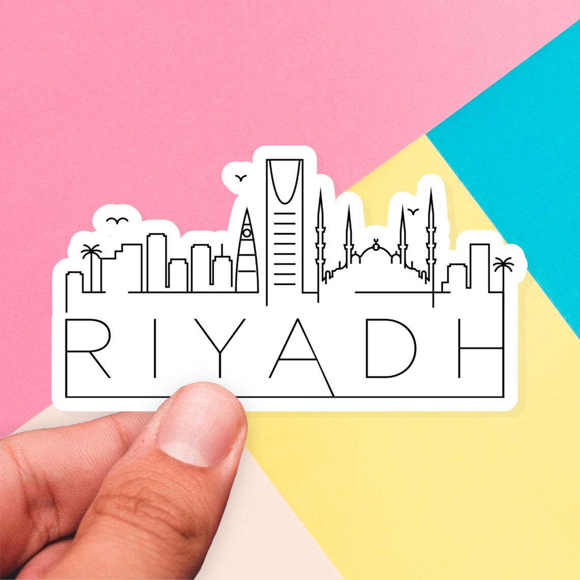 Riyadh Skyline Sticker Skyline Stickers Laptop Stickers Etsy