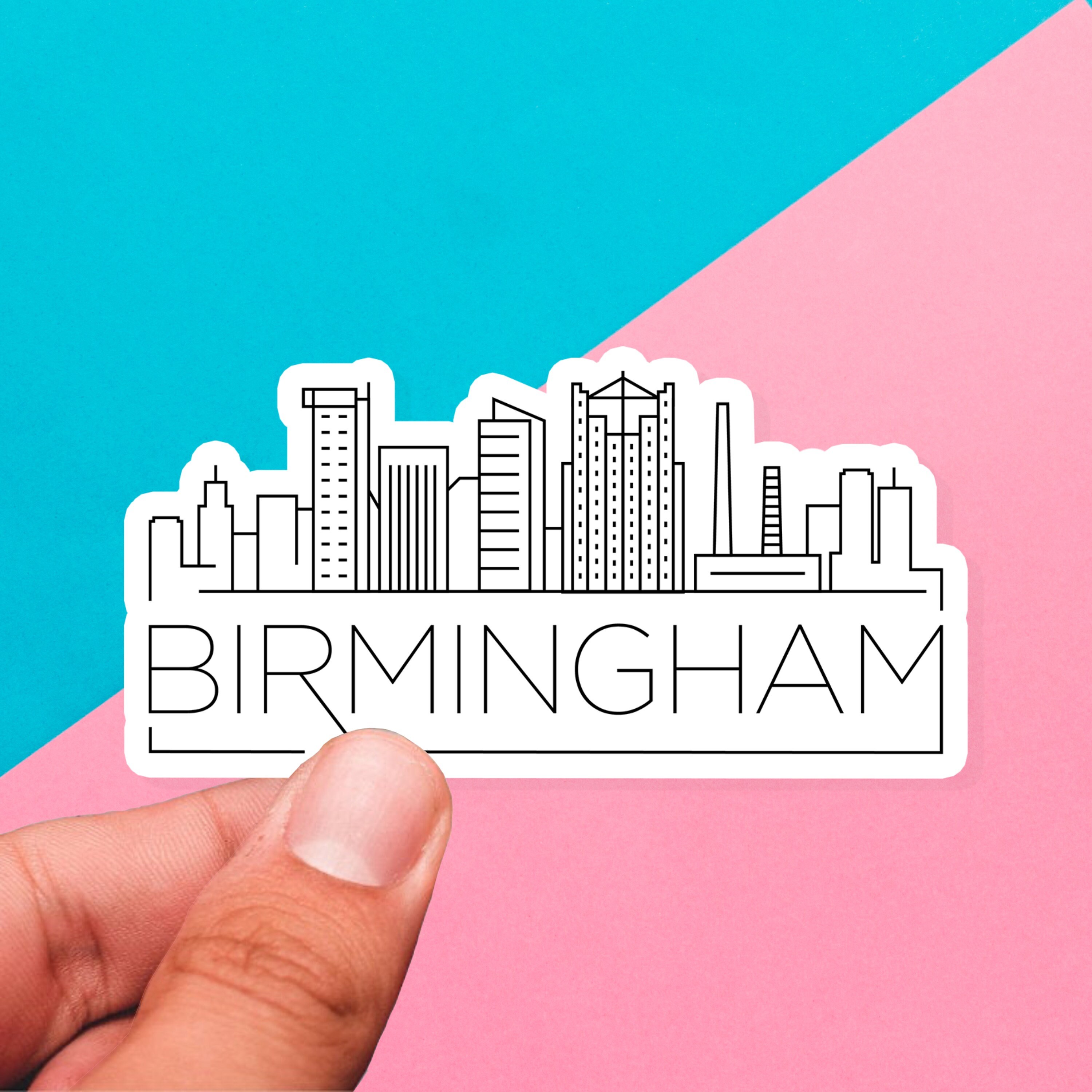Birmingham Skyline Sticker Alabama Skyline Sticker Etsy