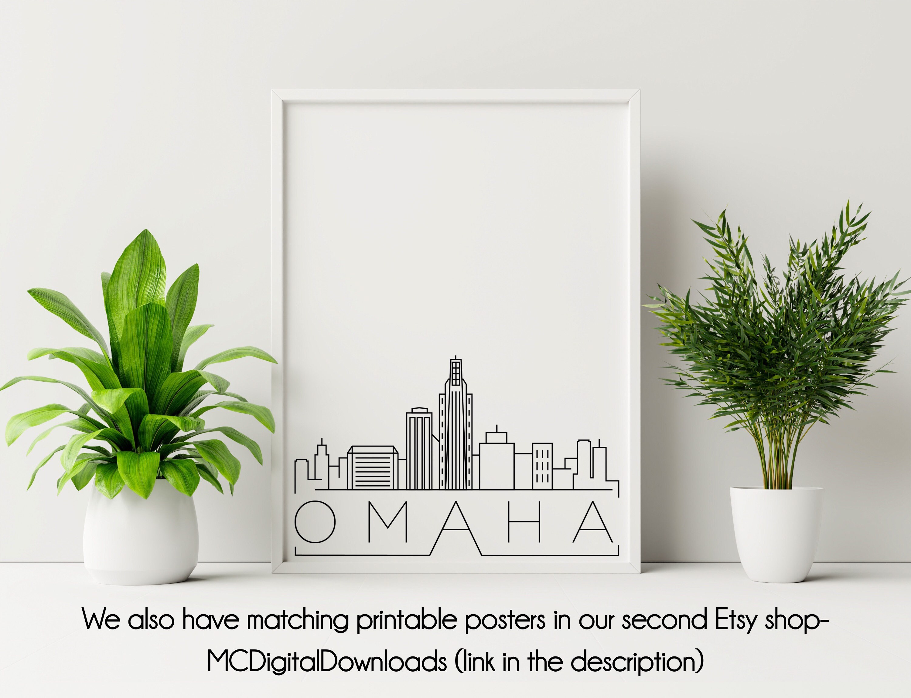 Omaha Skyline Sticker Nebraska Skyline Sticker Omaha Etsy